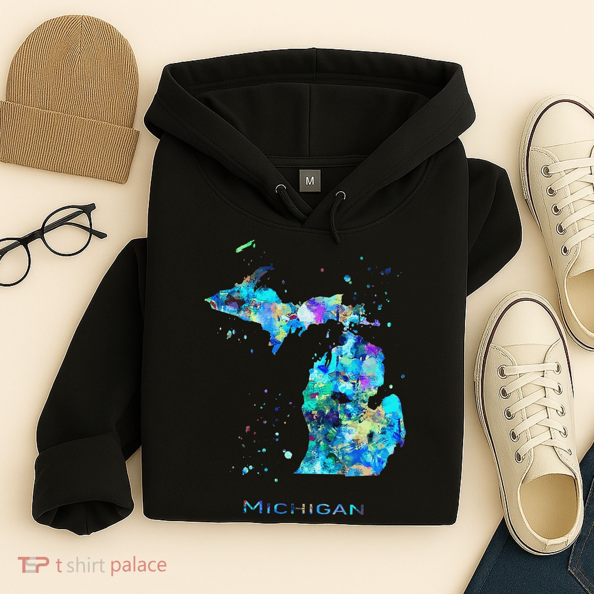Michigan Map Hoodie
