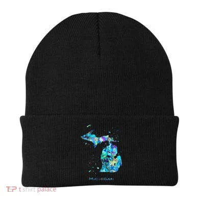 Michigan Map Beanie