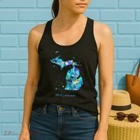 Michigan Map Women's Tank Top thumb 2