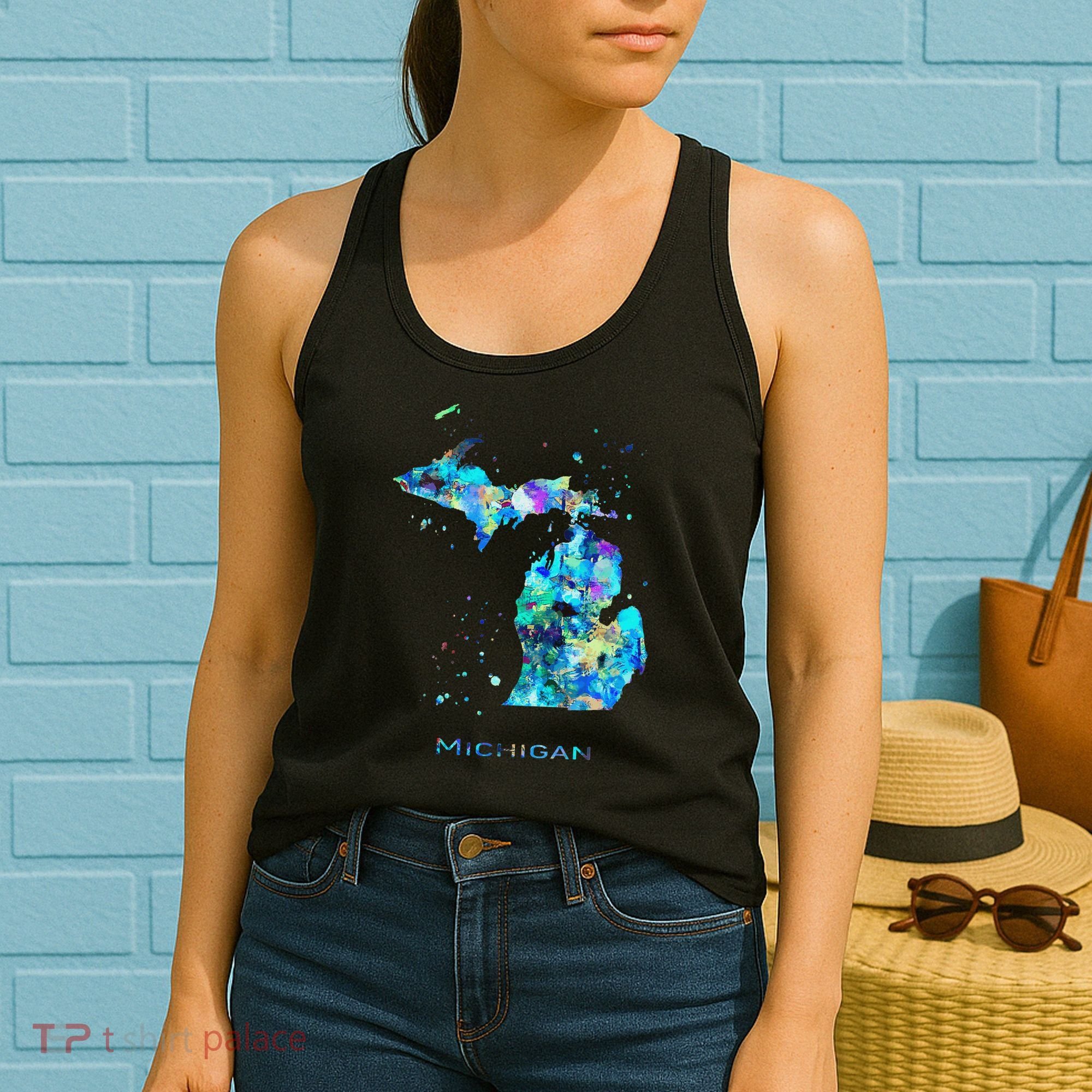Michigan Map Women's Tank Top