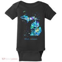 Michigan Map Baby Bodysuit thumb 0