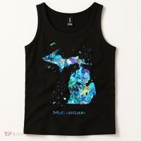 Michigan Map Tank Top thumb 2
