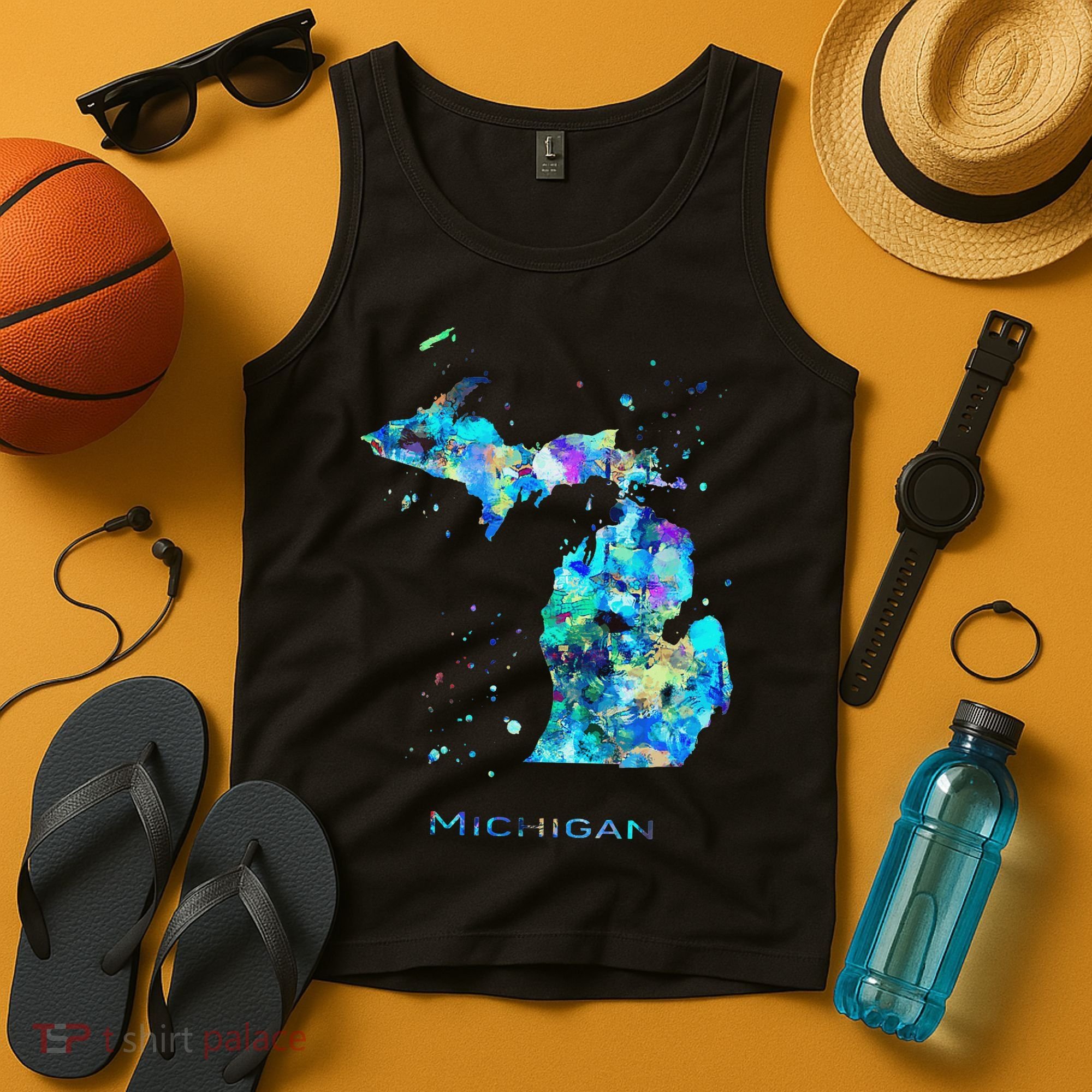 Michigan Map Tank Top