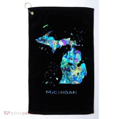 Michigan Map Golf Towel