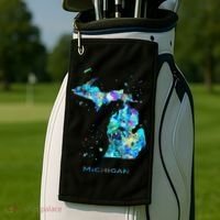 Michigan Map Golf Towel thumb 2