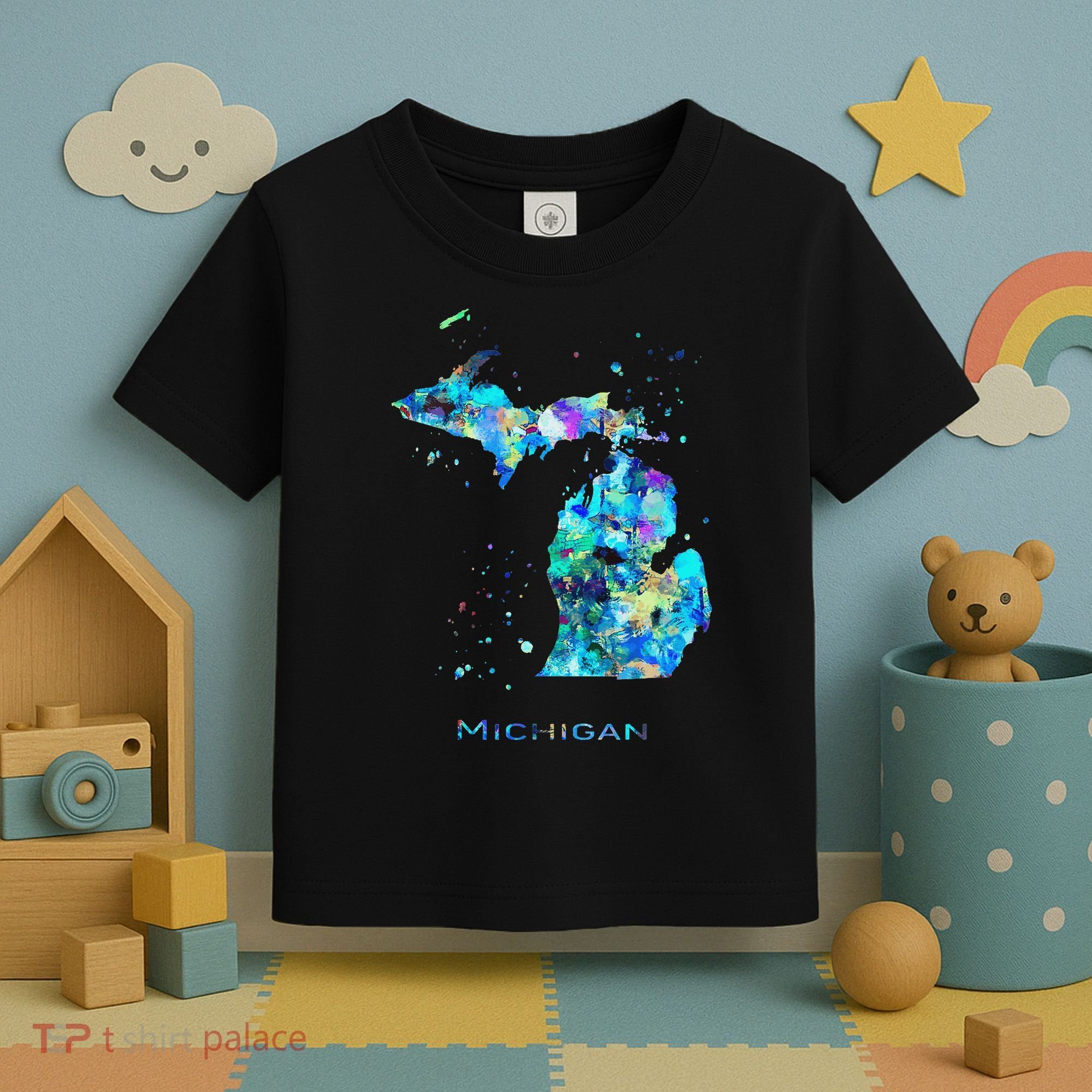 Michigan Map Toddler T-Shirt