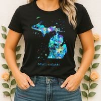 Michigan Map Women's T-Shirt thumb 2