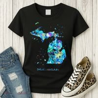 Michigan Map Women's T-Shirt thumb 3