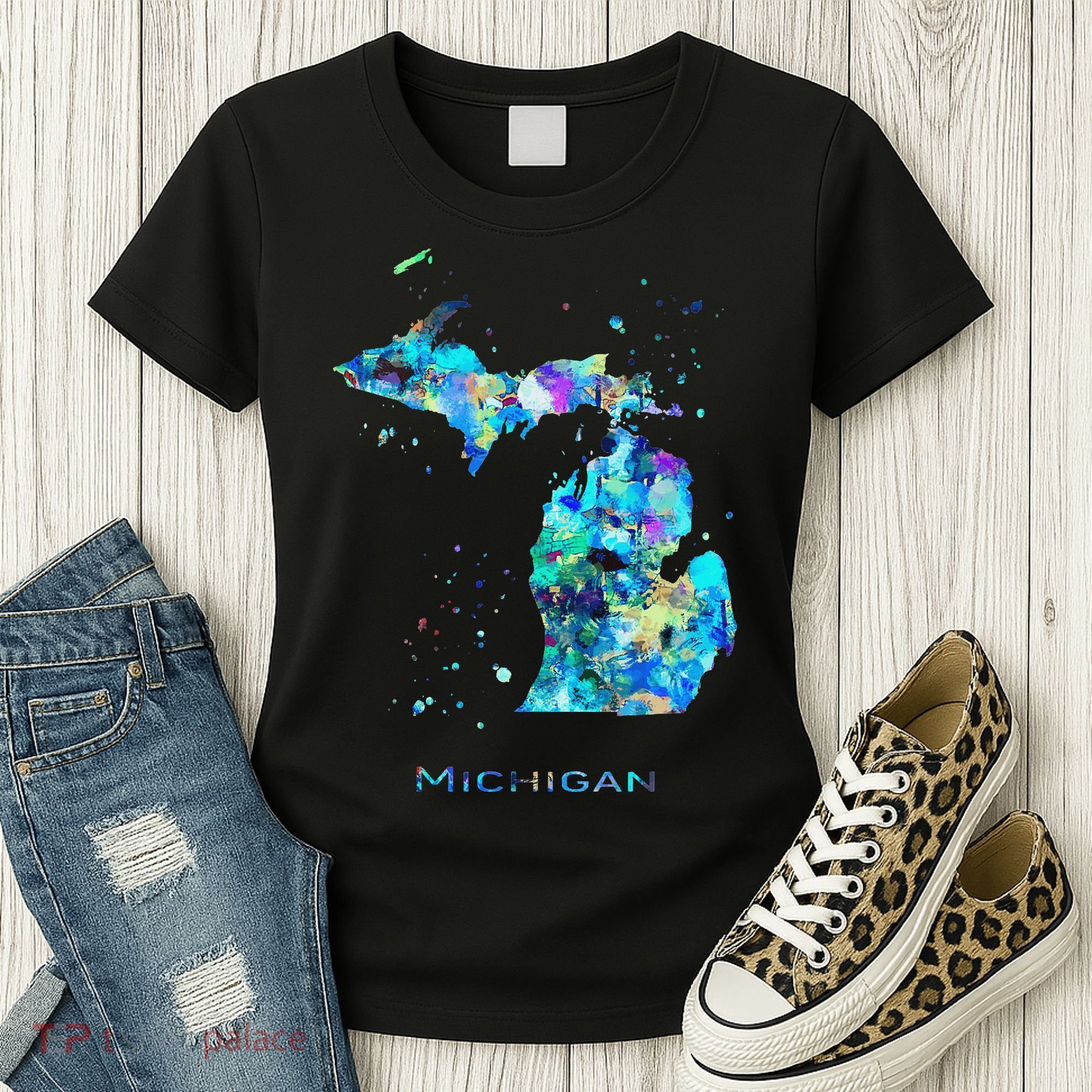 Michigan Map Women's T-Shirt