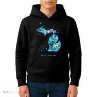 Michigan Map Kids Hoodie thumb 4
