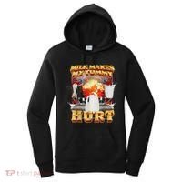 Milk Makes My Tummy Hurt Funny Oddly Specific Dank Meme Women's Hoodie thumb 0