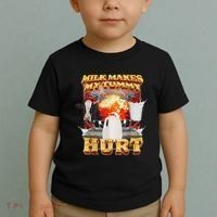 Milk Makes My Tummy Hurt Funny Oddly Specific Dank Meme Toddler T-Shirt thumb 2