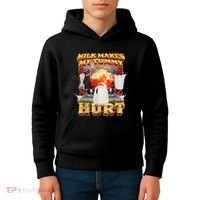 Milk Makes My Tummy Hurt Funny Oddly Specific Dank Meme Kids Hoodie thumb 4