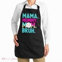 Mama Mommy Mom Bruh Baseball Ice Cream Drip Apron thumb 2