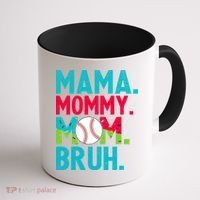 Mama Mommy Mom Bruh Baseball Ice Cream Drip Coffee Mug thumb 1