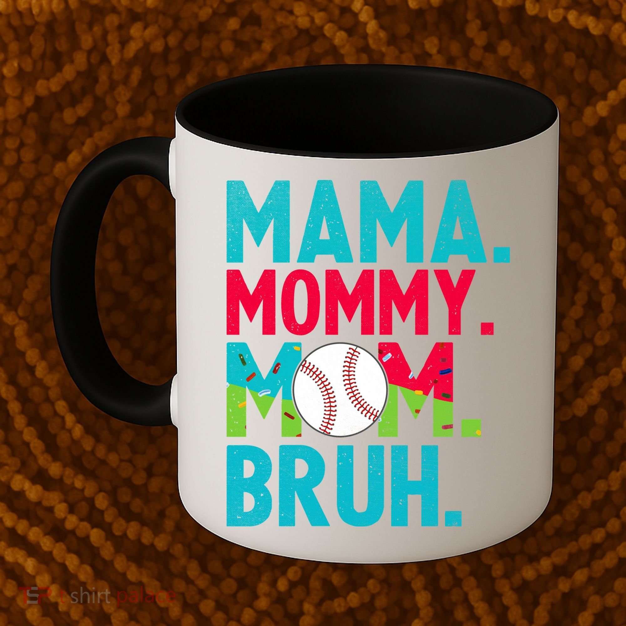 Mama Mommy Mom Bruh Baseball Ice Cream Drip Coffee Mug