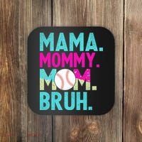 Mama Mommy Mom Bruh Baseball Ice Cream Drip Coaster thumb 0