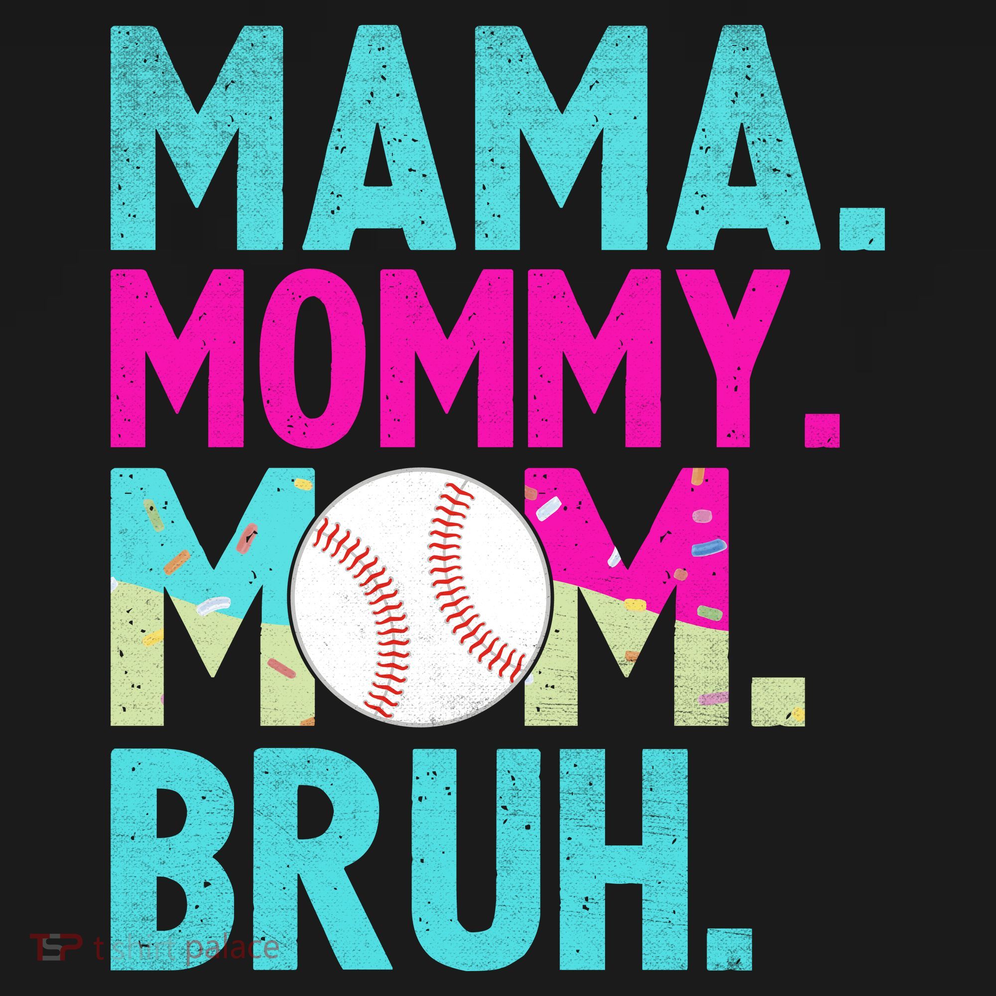 Mama Mommy Mom Bruh Baseball Ice Cream Drip Mousepad