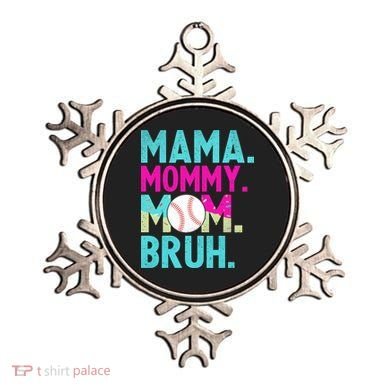 Mama Mommy Mom Bruh Baseball Ice Cream Drip Ornament