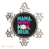 Mama Mommy Mom Bruh Baseball Ice Cream Drip Ornament thumb 0