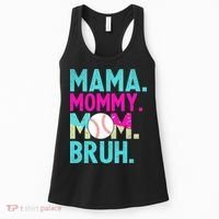 Mama Mommy Mom Bruh Baseball Ice Cream Drip Women's Tank Top thumb 0