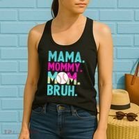 Mama Mommy Mom Bruh Baseball Ice Cream Drip Women's Tank Top thumb 2