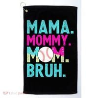 Mama Mommy Mom Bruh Baseball Ice Cream Drip Golf Towel thumb 0