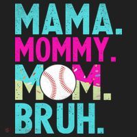 Mama Mommy Mom Bruh Baseball Ice Cream Drip Golf Towel thumb 3