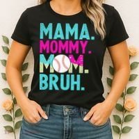 Mama Mommy Mom Bruh Baseball Ice Cream Drip Women's T-Shirt thumb 2