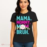 Mama Mommy Mom Bruh Baseball Ice Cream Drip Women's T-Shirt thumb 4