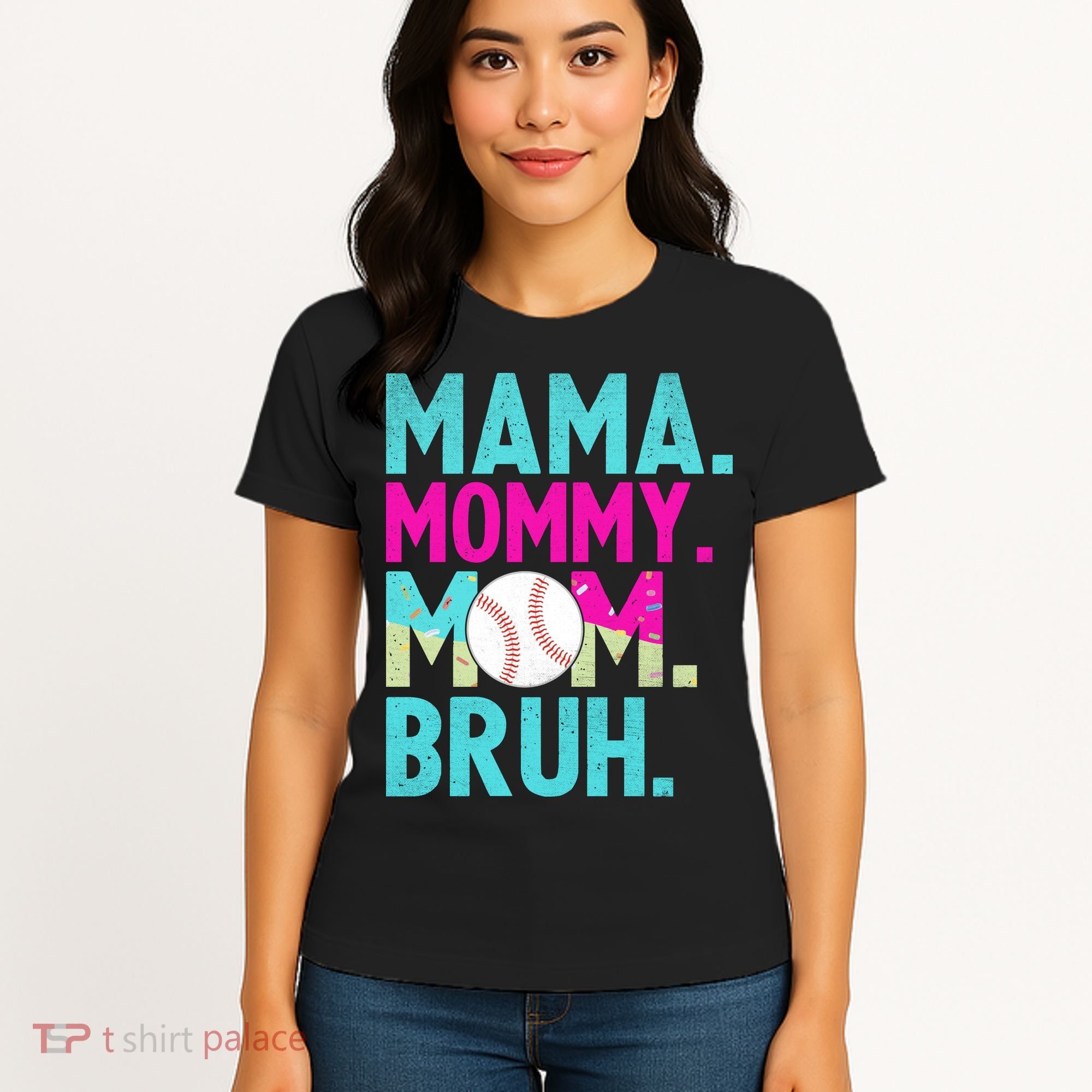 Mama Mommy Mom Bruh Baseball Ice Cream Drip Women's T-Shirt