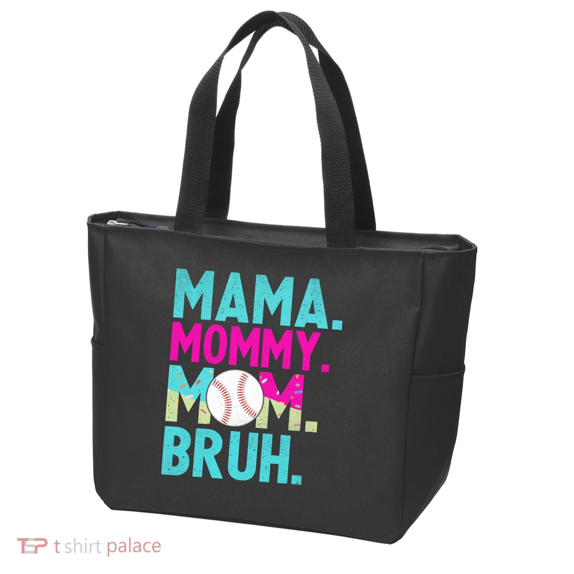 Mama Mommy Mom Bruh Baseball Ice Cream Drip Tote Bag