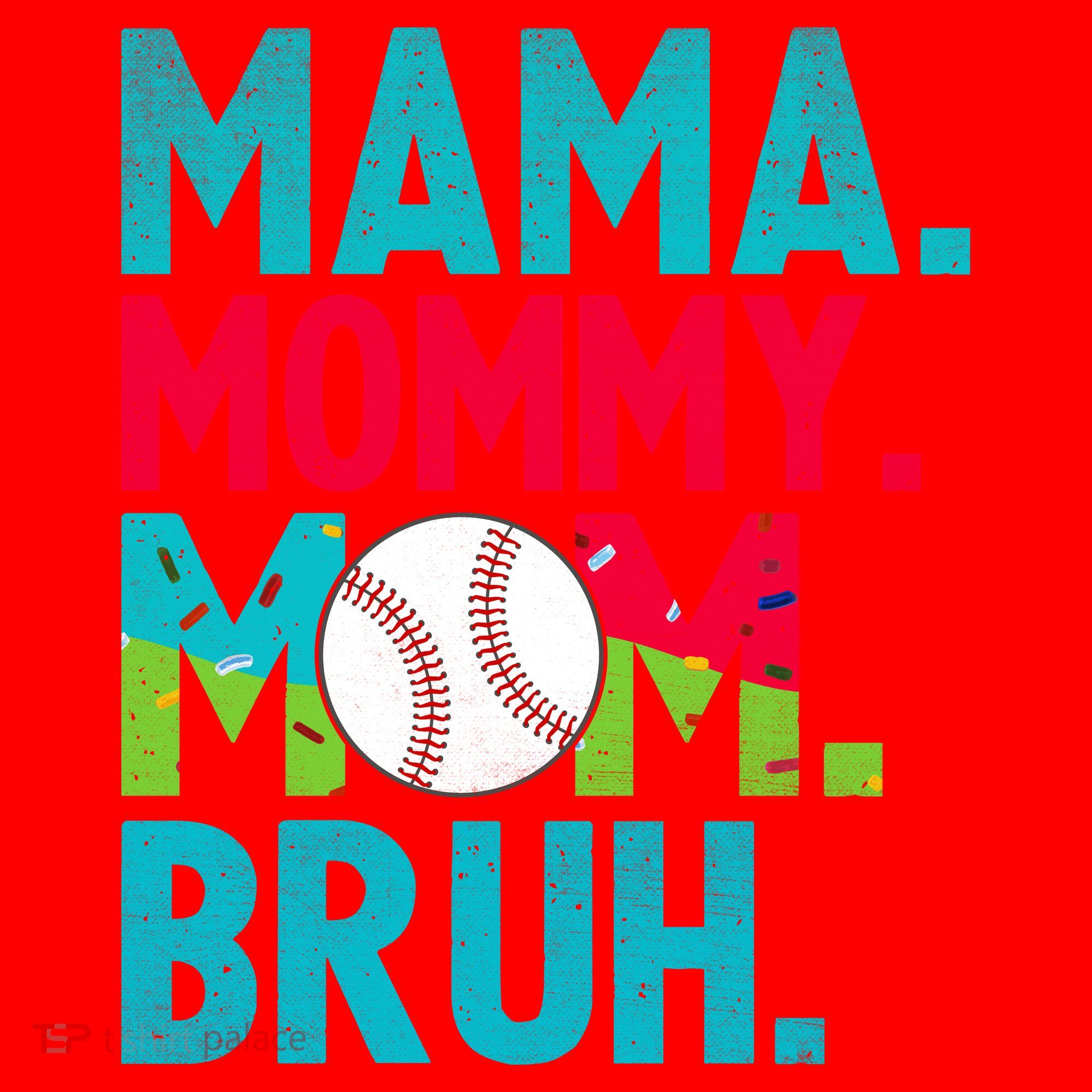 Mama Mommy Mom Bruh Baseball Ice Cream Drip Santa Hat