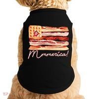 Mmmerica Bacon Waffle Merica Flag Doggie Tank thumb 0