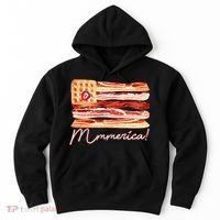 Mmmerica Bacon Waffle Merica Flag Hoodie thumb 0