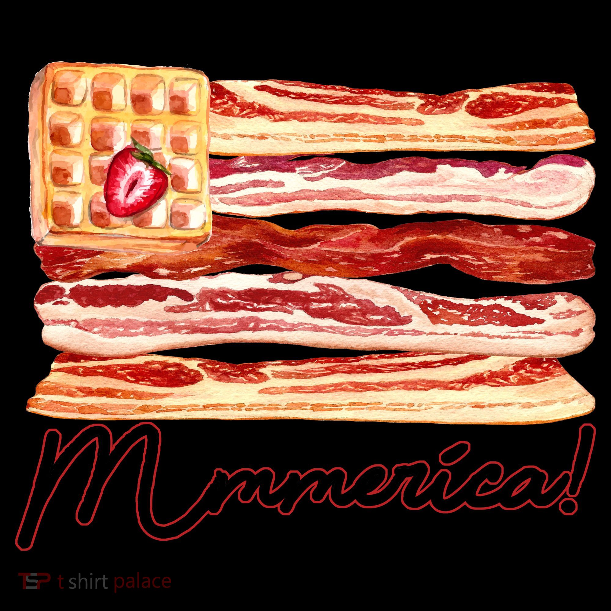 Mmmerica Bacon Waffle Merica Flag Coffee Mug