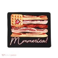 Mmmerica Bacon Waffle Merica Flag Mousepad thumb 0
