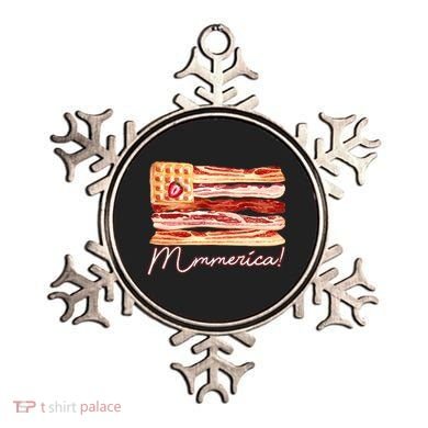 Mmmerica Bacon Waffle Merica Flag Ornament