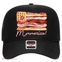 Mmmerica Bacon Waffle Merica Flag Hat thumb 0