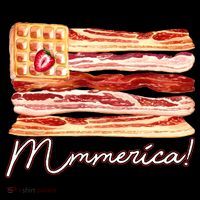 Mmmerica Bacon Waffle Merica Flag Toddler Hoodie thumb 2