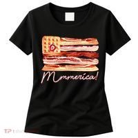 Mmmerica Bacon Waffle Merica Flag Women's T-Shirt thumb 0