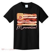 Mmmerica Bacon Waffle Merica Flag Kids T-Shirt thumb 0