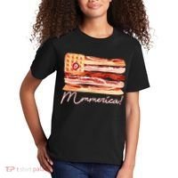 Mmmerica Bacon Waffle Merica Flag Kids T-Shirt thumb 2