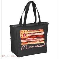 Mmmerica Bacon Waffle Merica Flag Tote Bag thumb 2