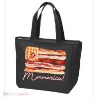 Mmmerica Bacon Waffle Merica Flag Tote Bag thumb 3