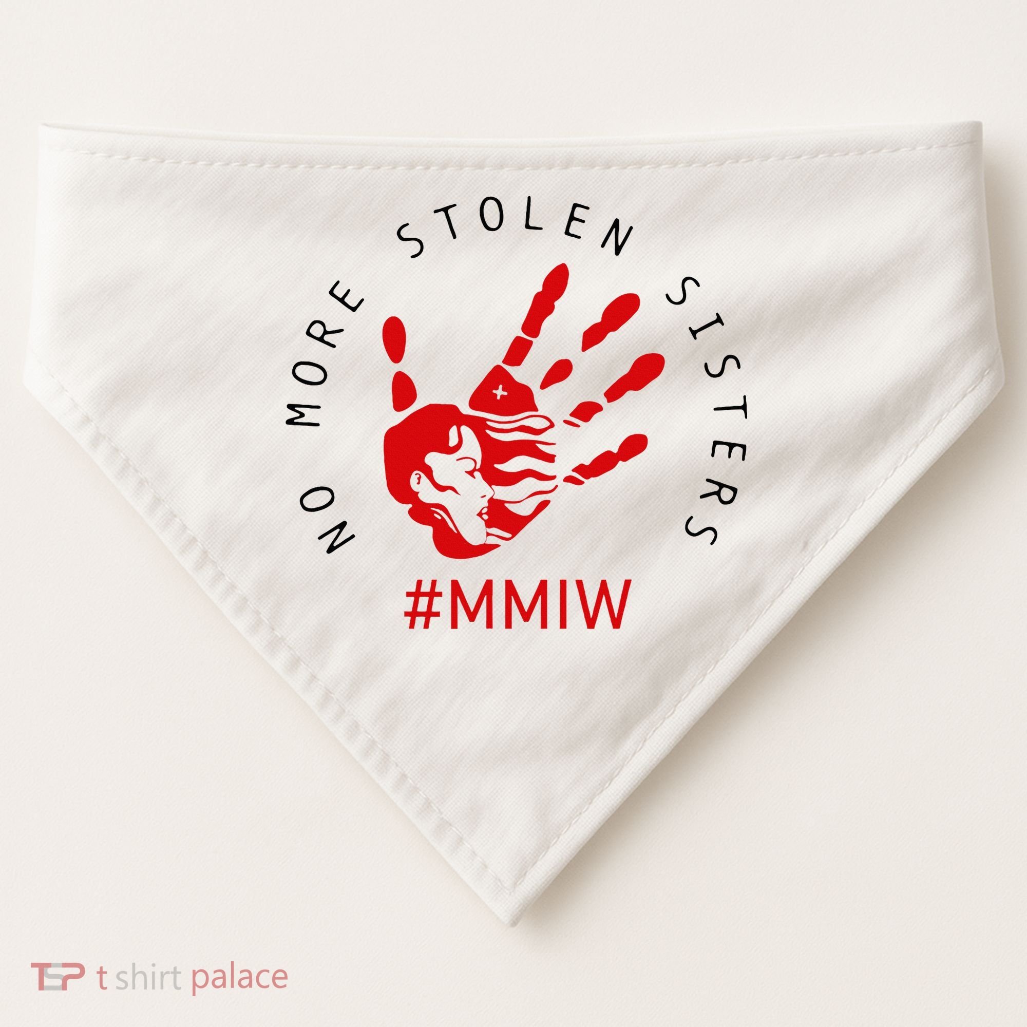 Mmiw Missing Native American Indigenous Women Sisters Red USA-Made Doggie Bandana