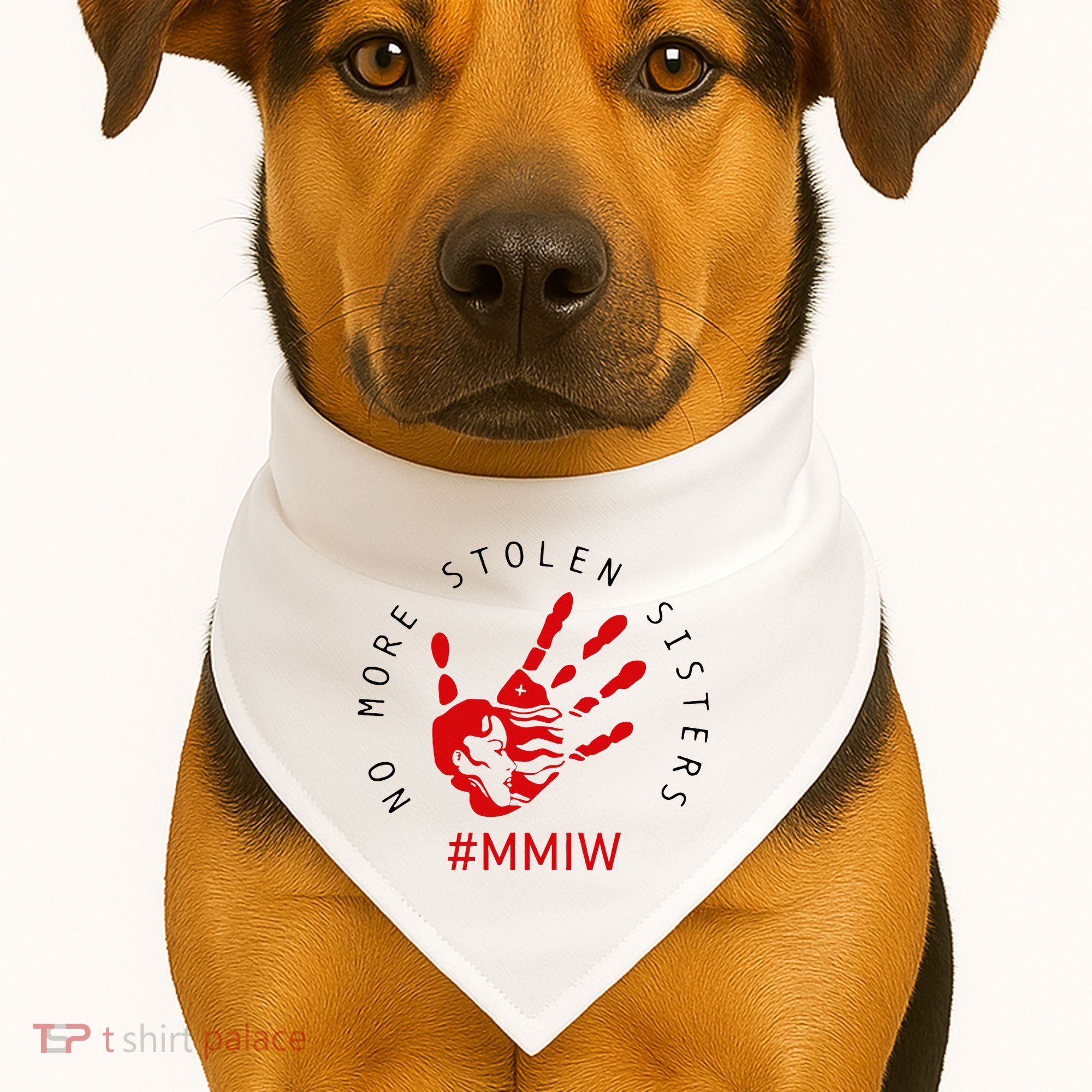 Mmiw Missing Native American Indigenous Women Sisters Red USA-Made Doggie Bandana