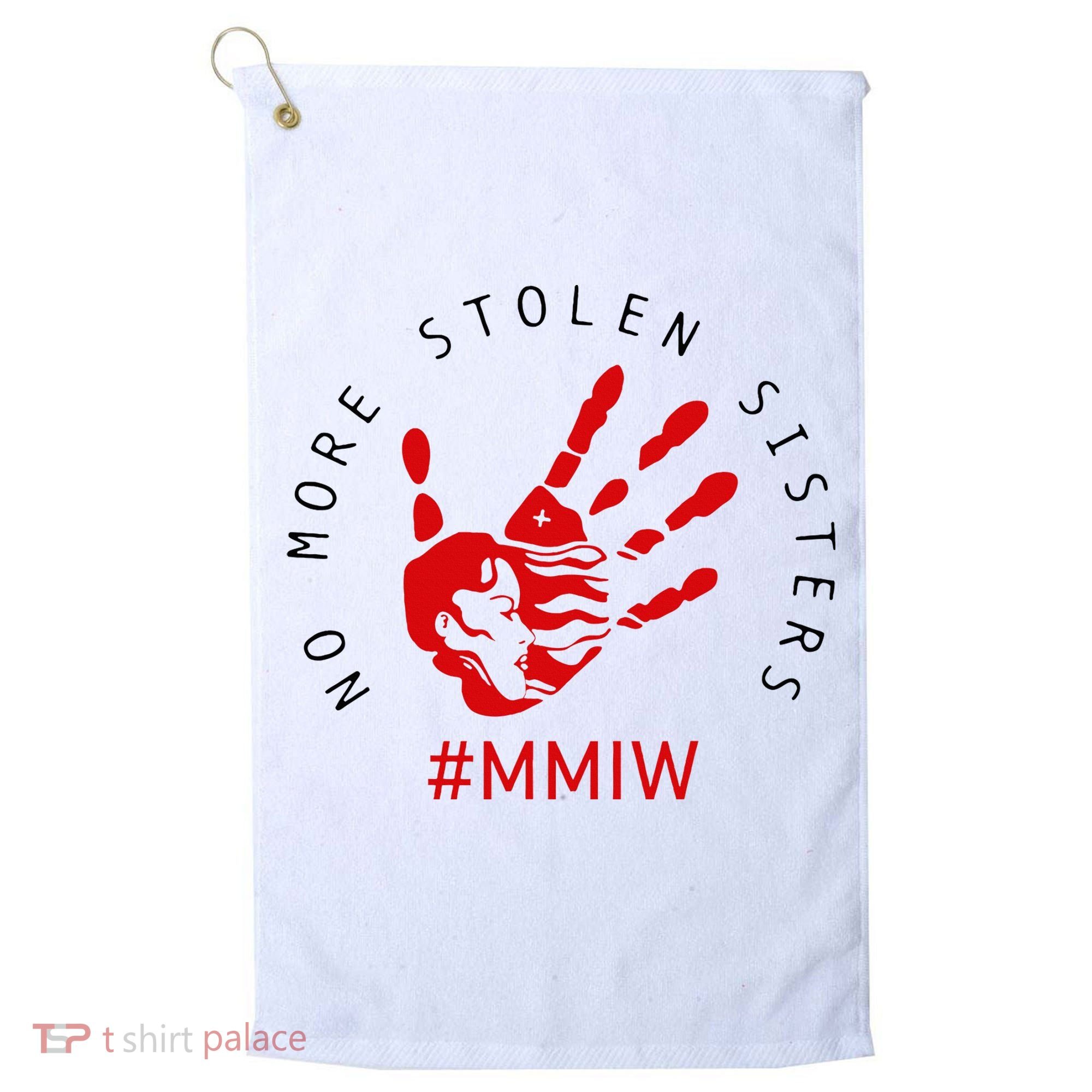 Mmiw Missing Native American Indigenous Women Sisters Red Golf Towel