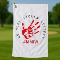 Mmiw Missing Native American Indigenous Women Sisters Red Golf Towel thumb 1