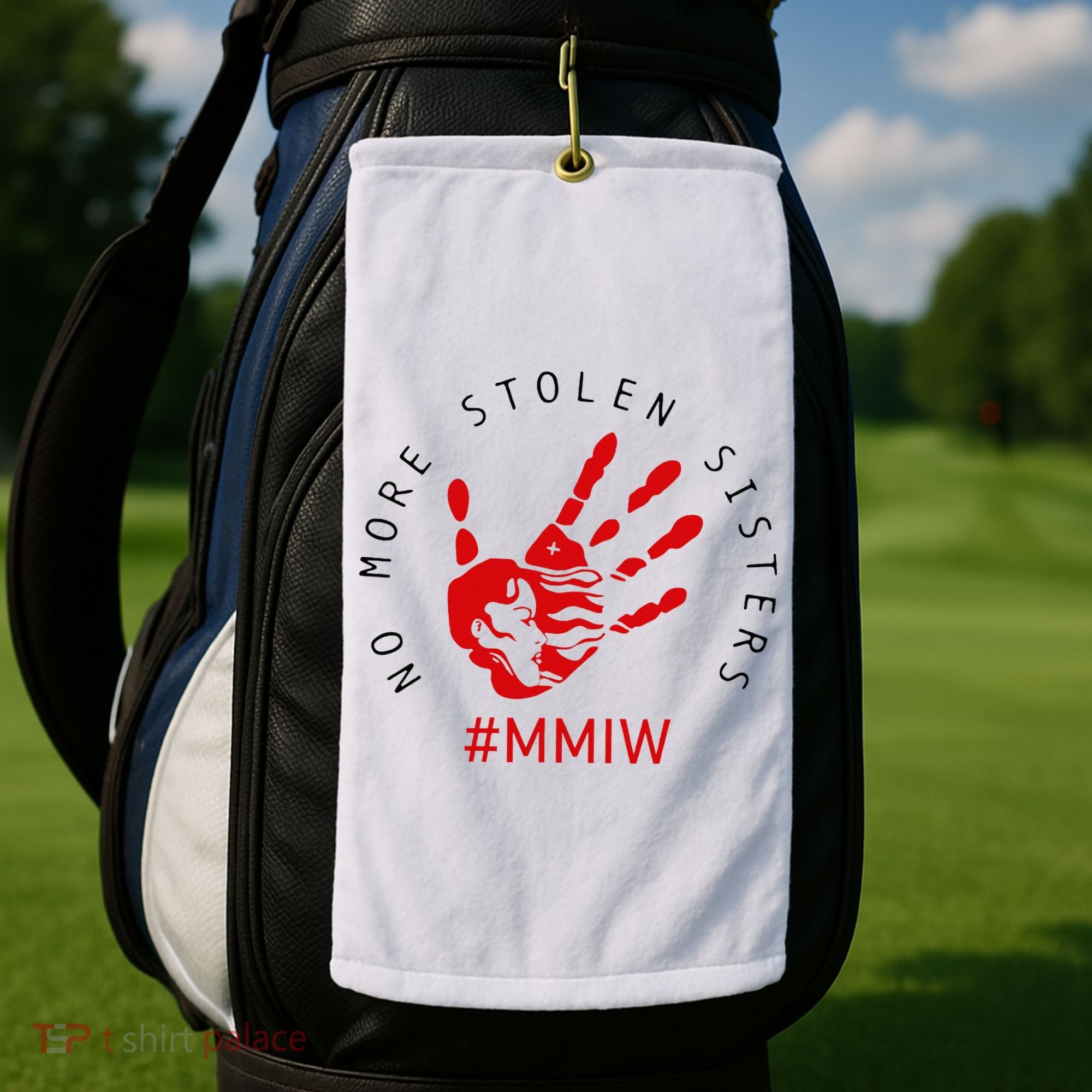 Mmiw Missing Native American Indigenous Women Sisters Red Golf Towel
